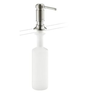 AXOR 42018801 Soap Dispenser, 16 oz Capacity, Metal, Steel Optic