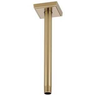 BRIZO® Essential™ RP70765GL Shower Arm With Square Flange, 1/2-14, NPT, Brass, Brilliance® Luxe Gold®