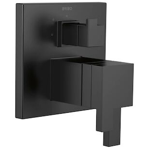 BRIZO® Siderna® T75580-BL Integrated Diverter Valve Trim, 1/2 in, Lever Handle, 3-Handle -Handle, Matte Black