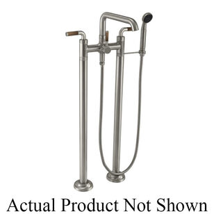 California Faucets® Descanso® 0903-80WR.20-ANF Tub Filler, 1-1/4 in, Brass, Antique Nickel Flat, 2 gpm