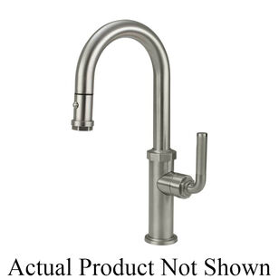 California Faucets® Descanso® K30-101-KL-ABF Bar/Prep Kitchen Faucet, Deck, Pull-Down, Antique Brass Flat