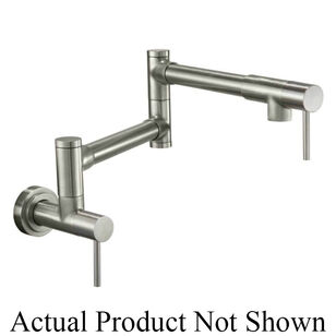 California Faucets® Poetto® K50-200-ST-BLKN Pot Filler, Wall, Pull-Down, Black Nickel