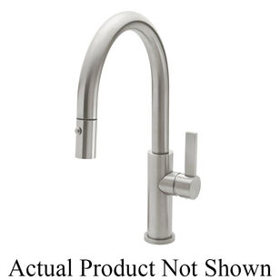 California Faucets® Corsano® K51-102-ST-GRP Kitchen Sink Faucet, Deck, Pull-Down, Graphite