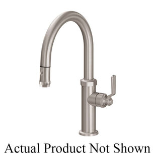 California Faucets® Descanso® Works® K81-102-BL-SN Kitchen Sink Faucet, Deck, Pull-Down, Satin Nickel