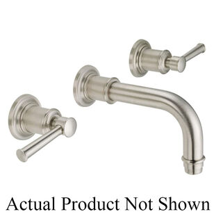California Faucets® Miramar™ TO-V4802-7-SB Lavatory Faucet Trim Only, 2-Handle, Wall, Vessel, Satin Brass
