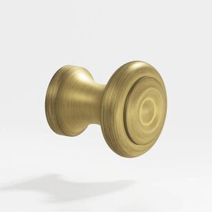 COLONIAL BRONZE 150-M5 1.5IN DIAMETER ROUND CABINET KNOB BACK TO BACK SHOWER DOOR KNOB KIT - MATTE ANTIQUE SATIN BRASS