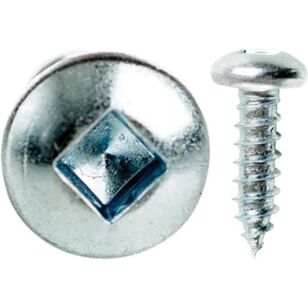 Cully™ 11020J Sheet Metal Screw, #12 Thread, 1-1/4 in OAL, Pan Head, #8 Drive, Square Drive, Steel, Zinc