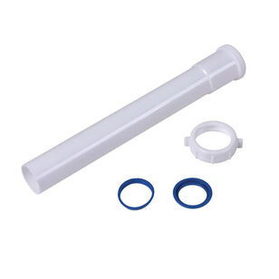 Dearborn® P9793A Extension Tube, 1-1/2 in Nominal, 12 in L, Slip Joint, Polypropylene, White