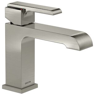 DELTA® Ara® 567LF-SSLPU Bathroom Faucet, 1-Handle, Deck, Single-Handle, Stainless