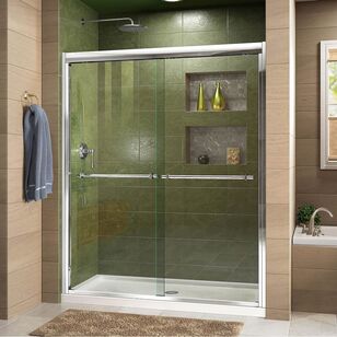 DREAMLINE SHDR-1260728-01 DUET 56-60IN W X 72IN H BYPASS SLIDING SHOWER DOOR IN CHROME