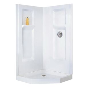 ELM® 742CWHT Shower Wall, 73-1/4 in OAH, Fiberglass