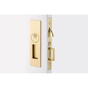 Passage, Narrow Modern Rectangular Pocket Door Mortise Lock, US14