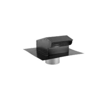 Famco BKX Series BK4XBK Exhaust Roof Vent With Damper, 4 in, Painted, Black
