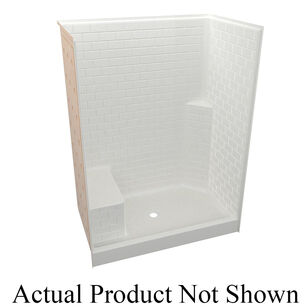 FIBER CARE BATHS ES60-36WS-80-S-R Shower Stall, 60 in OAL, 36 in OAW, 80 in OAH