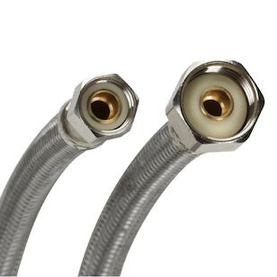 Fluidmaster® B8F20 Braided Hose Faucet Connector, 20 in L, Compression, 125 psi Working Pressure, PVC/Stainless Steel