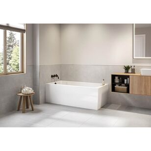 FLEURCO™ Capriccio BZCP6030L-18 Corner Bathtub, Soaking Bath Therapy, 60 in L, 30 in W, Left Hand Drain Location