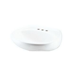 GERBER® Maxwell® G0012504 Bathroom Sink, Round, Vitreous China, White
