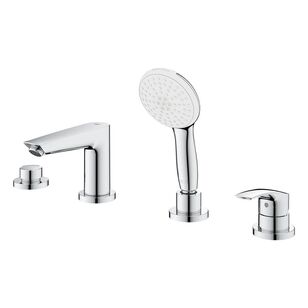 GROHE Eurosmart® 25277003 Roman Tub Faucet, 1/2 in, 4-Hole Faucet, Starlight Chrome, 1.5 gpm
