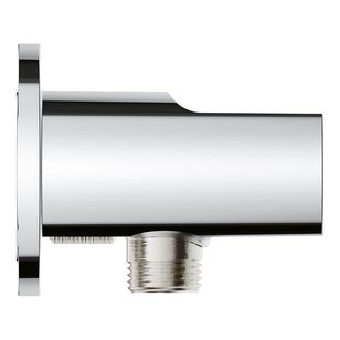 GROHE 28629001 Wall Union With Handshower Holder, 2-3/4 in L, 1/2 in, FNPT, StarLight Chrome
