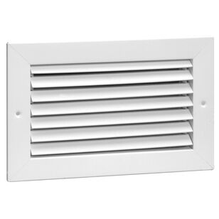 Hart & Cooley® 11703 Horizontal Bar Return Air Grille With 35 deg Fixed Blade, 8 x 8 in, Steel, Bright White Enamel