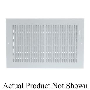 Hart & Cooley® 661 Series 66186GS Ceiling/Sidewall Register With Multi-Shutter Damper, 8 x 6 in, 2-Way Deflection, Steel