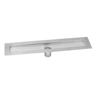 JACLO® Zero Edge 88224-BSS Channel Drain Body, 24 in, Stainless Steel, Brushed Stainless