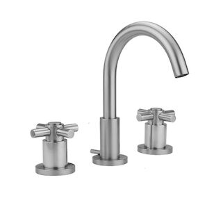 Uptown Contempo Faucet with Round Escutcheons & Contempo Cross Handles