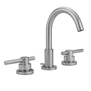 Uptown Contempo Faucet with Round Escutcheons & Peg Lever Handles