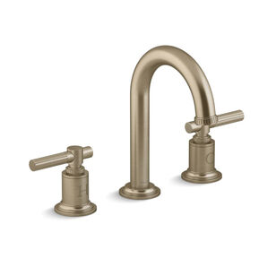 KALLISTA® Central Park West™ P21211-LV-BAF Bathroom Sink Faucet, 2-Handle, Deck, Widespread, Soft Touch