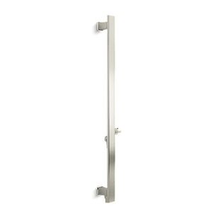KALLISTA® Foundations P21664-00-SN Slidebar, 1/2 in, NPT, 33-3/16 in L, Brass, Polished Nickel