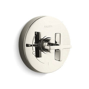 KALLISTA® One™ P24415-CR-SN Valve Trim, Cross Handle, Brass, Polished Nickel