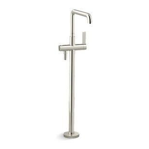 KALLISTA® One™ P24418-00-SN Free-Standing Bath Faucet, 1/2 in, NPT, 1-Hole Faucet Hole, Brass, Polished Nickel, 8 gpm