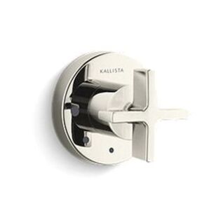 KALLISTA® One™ P24423-CR-SN Volume Control Valve Trim, Cross Handle, Brass, Polished Nickel