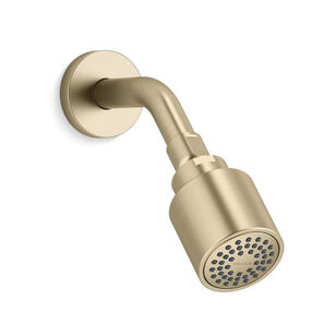 KALLISTA® One™ P24482-00-BAF Shower Head With Arm, 1.75 gpm, 2-5/16 in Dia Head, Brushed French Gold