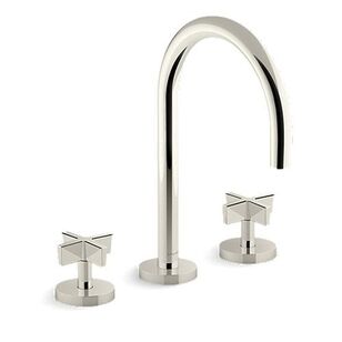 KALLISTA® One™ P24490-CR-SN Bathroom Sink Faucet, 2-Handle, Widespread, Polished Nickel