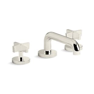 KALLISTA® One™ P24491-CR-SN Bathroom Sink Faucet, 2-Handle, Widespread, Polished Nickel
