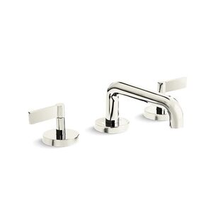 KALLISTA® One™ P24491-LV-SN Bathroom Sink Faucet, 2-Handle, Widespread, Polished Nickel