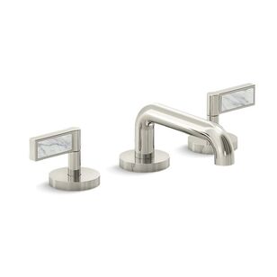 KALLISTA® One™ P24491-WC-SN Bathroom Sink Faucet, 2-Handle, Widespread, Polished Nickel
