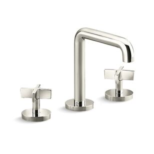 KALLISTA® One™ P24492-CR-SN Bathroom Sink Faucet, 2-Handle, Widespread, Polished Nickel