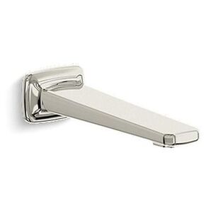 KALLISTA® Per Se® P24704-00-SN Wall-Mount Bath Spout, 1/2 in, NPT, Brass, Vibrant Polished Nickel