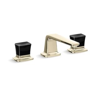 KALLISTA® Per Se® P24705-CB-AF Decorative Sink Faucet, 2-Handle, Widespread, French Gold