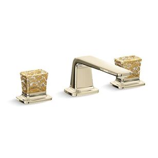 KALLISTA® Per Se® P24705-GF-AF Decorative Sink Faucet, 2-Handle, Widespread, French Gold