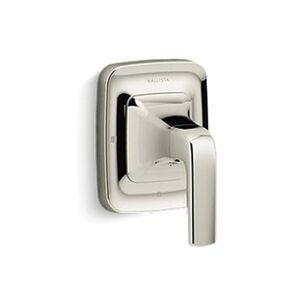 KALLISTA® Per Se® P24723-LV-SN Volume Control Valve Trim, Lever Handle, Metal, Polished Nickel