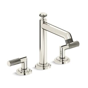 KALLISTA® Pinna Paletta® P24903-SNW-SN Bath Faucet, 3-Hole Faucet Hole, Brass, Polished Nickel, 2-Handle