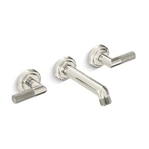 KALLISTA® Pinna Paletta® P24910-SNW-SN Sink Faucet, 2-Handle, Wall, Polished Nickel