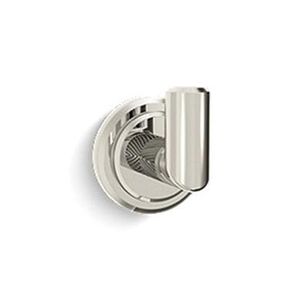 KALLISTA® Pinna Paletta® P24936-SNW-SN Hook With Polished Nickel Accent, 2-9/16 in H, Brass, Polished Nickel