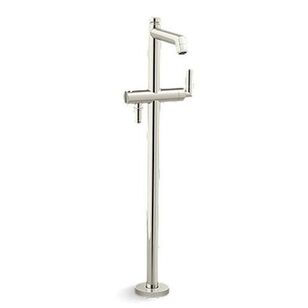 KALLISTA® Pure Paletta® P24978-00-SN Free-Standing Bath Faucet, 1/2 in, NPT, 1-Hole Faucet, Brass, Polished Nickel
