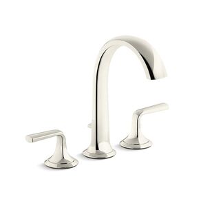 KALLISTA® Script™ P25003-LV-SN Bath Faucet, Deck, Polished Nickel