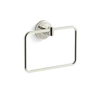 KALLISTA® Pure Paletta® P25337-00-SN Towel Ring, 5-5/8 in OAH, Brass