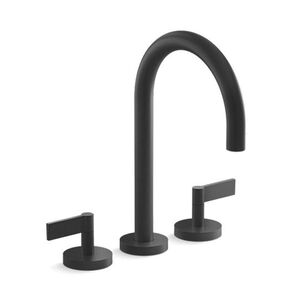 KALLISTA® One™ P25520-LV-BL Bath Faucet, 3-Hole Faucet, Brass, Matte Black, 2-Handle, 8 gpm